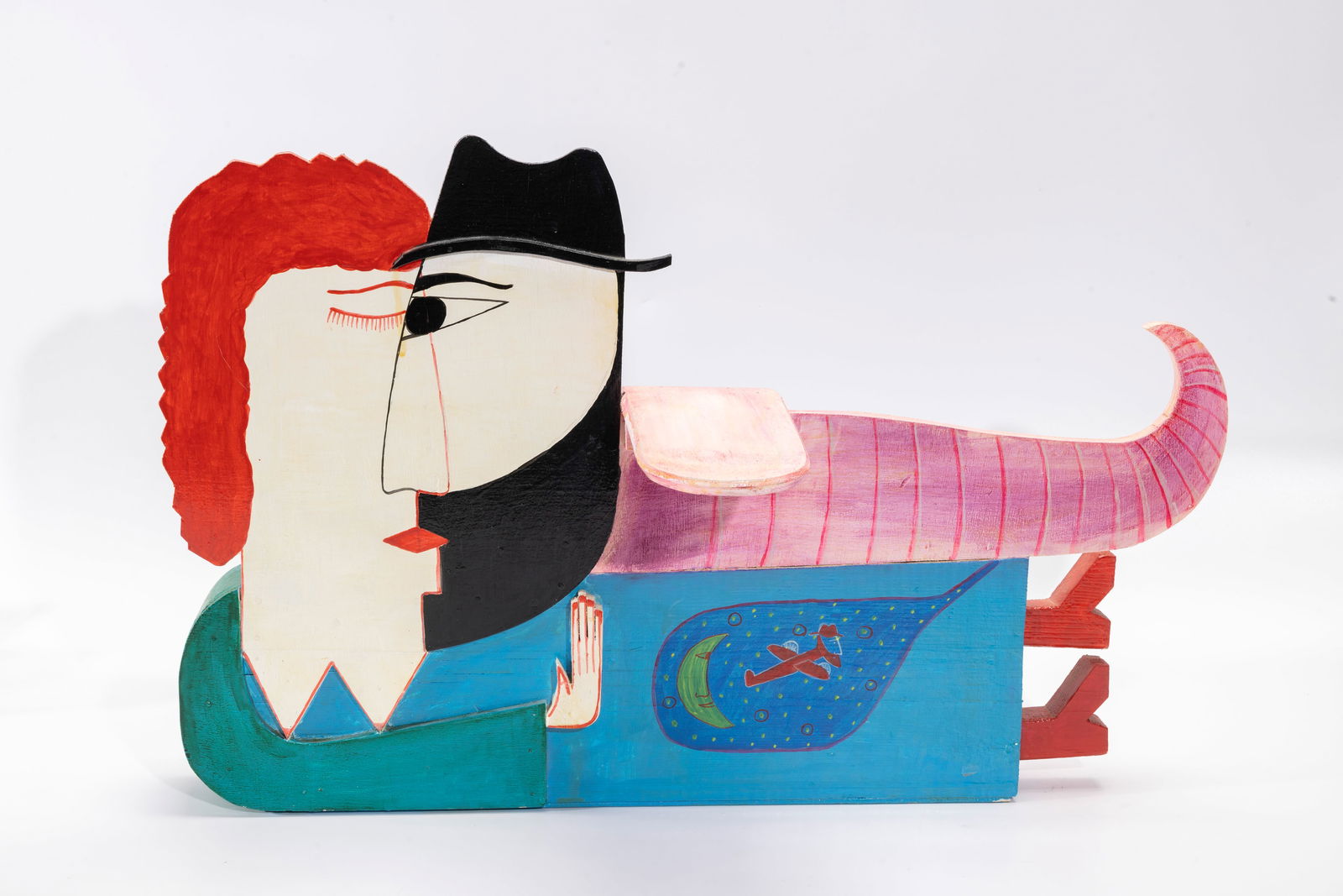 ELIYAHU SIDI - RABBI AND REBBETZIN AIRPLANE: Bernard Eliyahu Sidi (B. 1936, France).