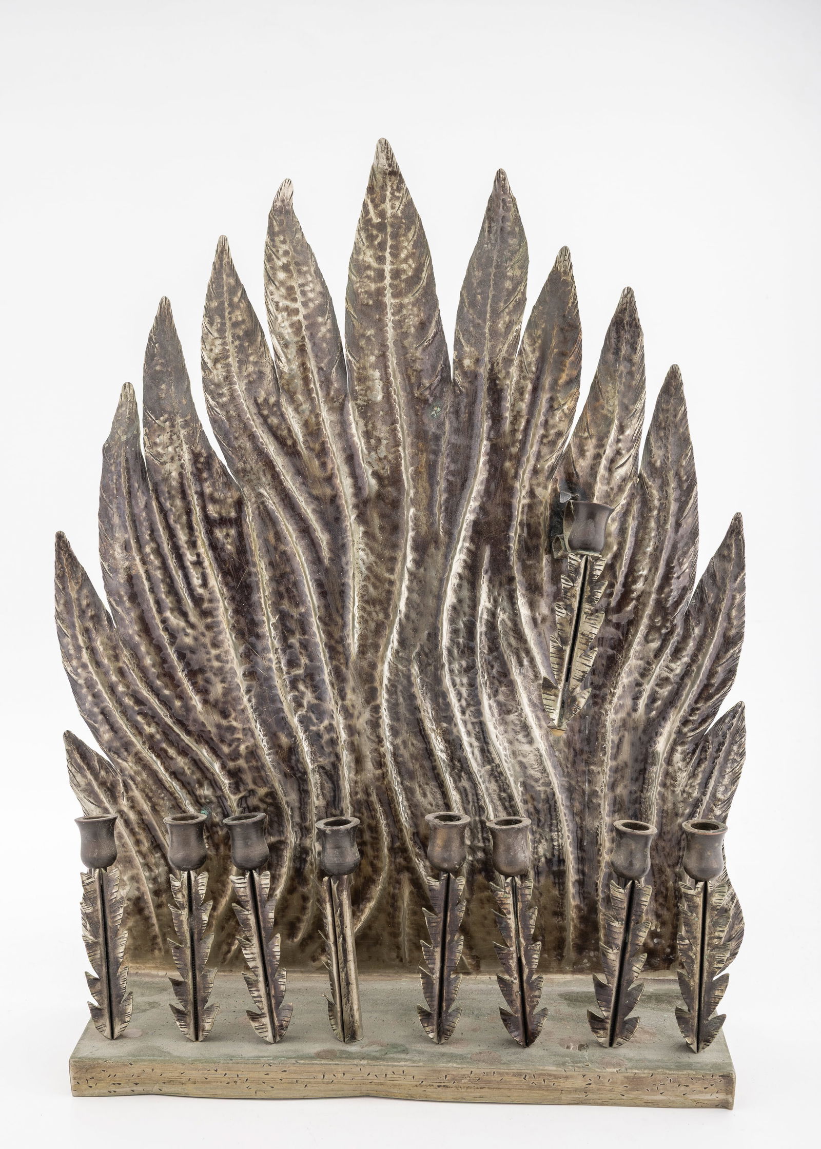 A HANDMADE HANUKKAH LAMP BY S.M. SHALY. Jerusalem, c. 1990 (1 of 1)