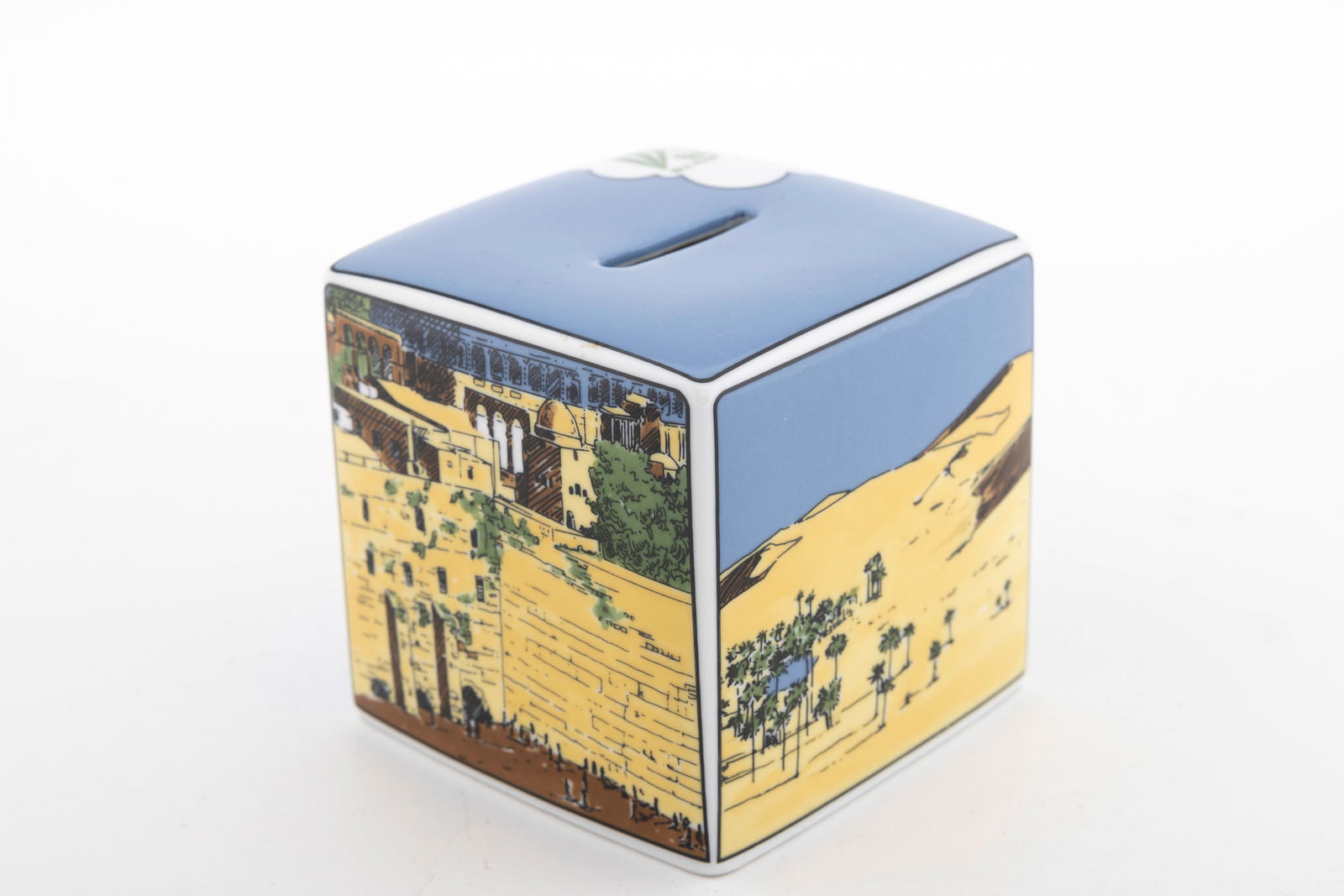 A TIFFANY PORCELAIN CHARITY BOX. American, 20th Century (1 of 3)