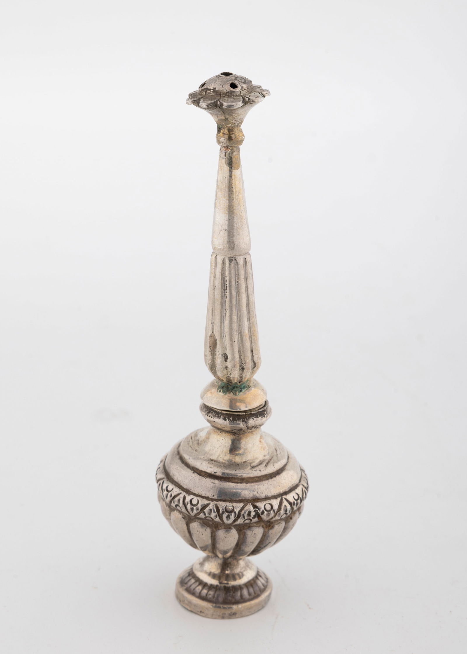 A SILVER ROSE WATER CONTAINER. Ottoman Empire, c. 1900. (1 of 1)