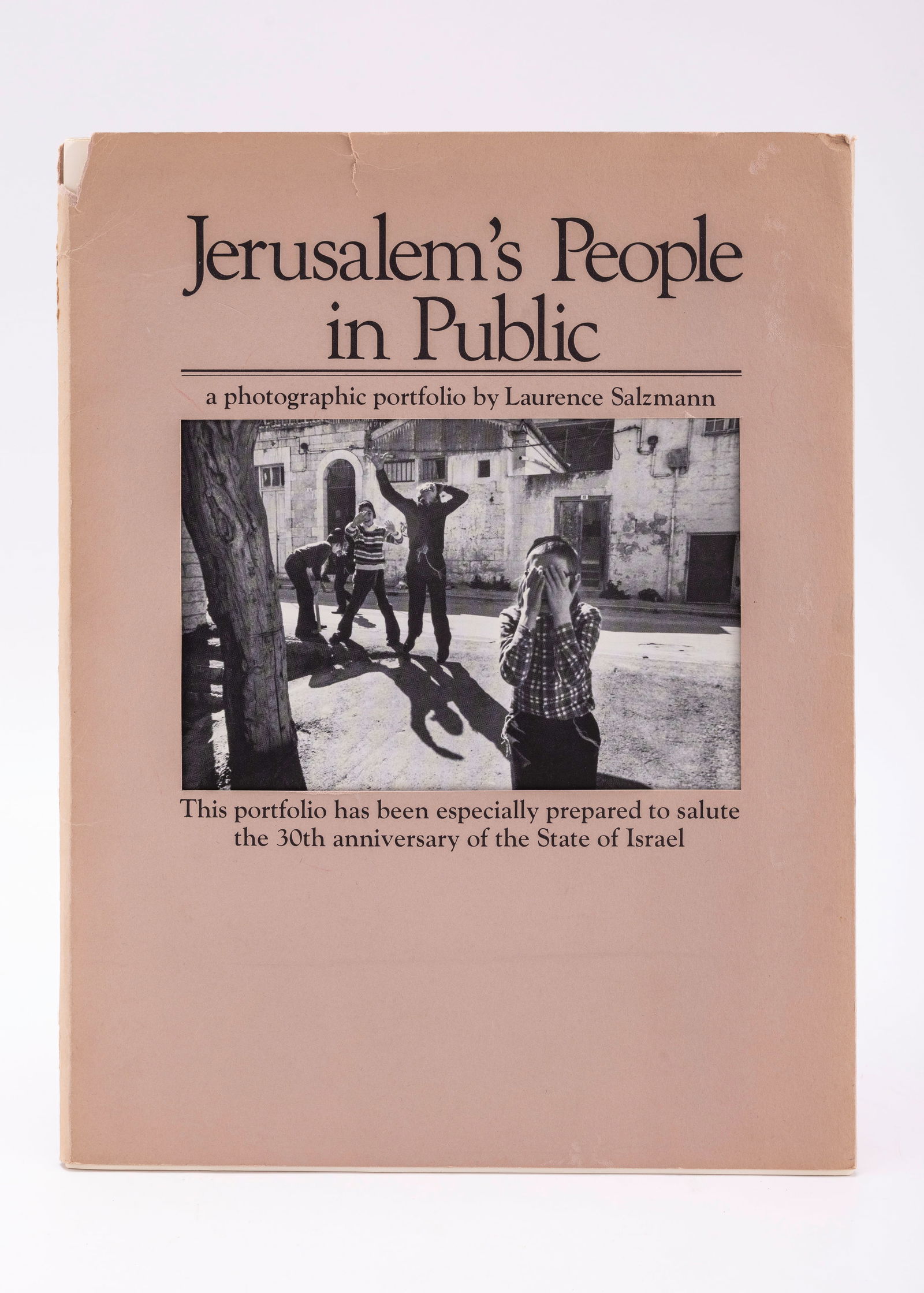 JERUSALEM'S PEOPLE IN PUBLIC. PORTFOLIO OF SEVEN PHOTOGRAPHIC PRINTS: Prepared in celebration of Israel's 30th anniversary. Laurence Salzmann