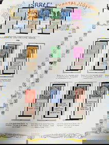 A LARGE COLLECTION OF MINT (UNUSED) ISRAELI STAMPS STARTING IN 1948.