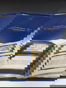 THE WORLD'S MOST TREASURED BANKNOTES. A collection of three binders, each consisting of approximatel