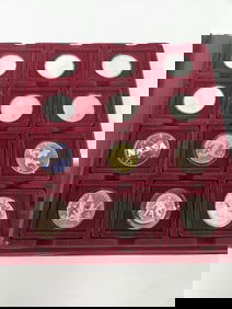 WORLD CUP SOCCER $50 PURE SILVER COINS. Consisting of 18 pure silver coins each with one ozt of .999