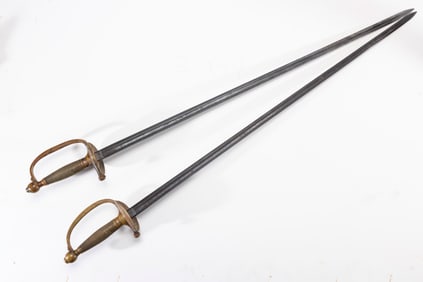 TWO AMES CIVIL WAR UNION CAVALRY SABER SWORDS. The first marked ADK and 1862 (U.S. Wartime Governmen