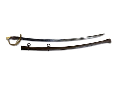 A CIVIL WAR 1863 SABER SWORD WITH ORIGINAL SCABBARD.