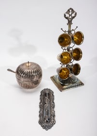 A GROUP OF STERLING SILVER JUDAICA. Israel, modern.