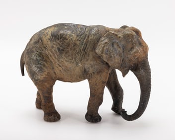 A RARE BRONZE ELEPHANT STATUE. Austria, 19th century.