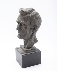 A BUST OF ABRAHAM LINCOLN BY LEON CHERNE