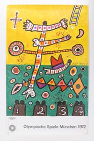 AN ADVERTISING POSTER FOR THE 1972 SUMMER OLYMPICS IN MUNICH