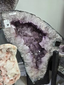AMETHYST CATHEDRAL GEODE WITH POLISHED EDGES