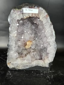 AMETHYST CATHEDRAL GEODE WITH POLISHED EDGES
