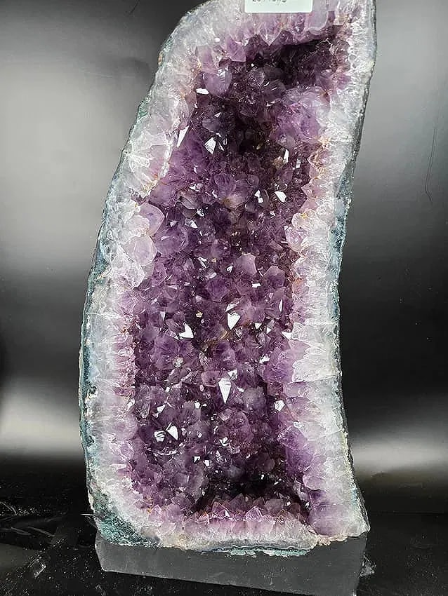 AMETHYST CATHEDRAL GEODE WITH POLISHED EDGES (1 of 5)