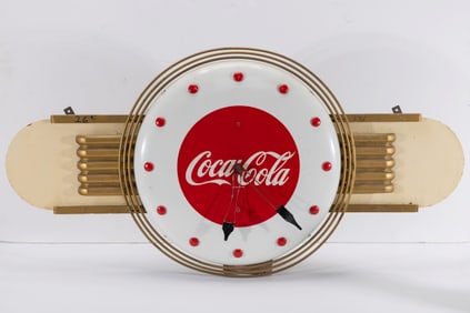 AN EARLY COCA COLA CLOCK BY KAY DISPLAY COMPANY.  c. 1948
