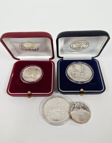 FOUR ISRAELI SILVER COINS