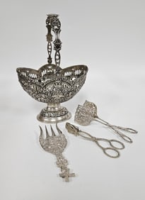 A COLLECTION OF GERMAN AND DUTCH 800 SILVER TABLEWARE