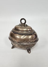 AN ANTIQUE ETROG OR SUGAR BOX.  Germany, c. 1890