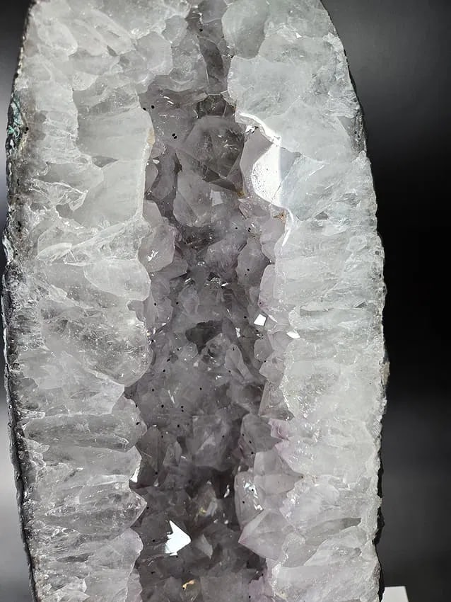 AN AMETHYST GEODE. POLISHED EDGES - 4