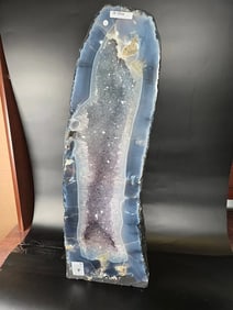 AN AMETHYST GEODE. POLISHED EDGES