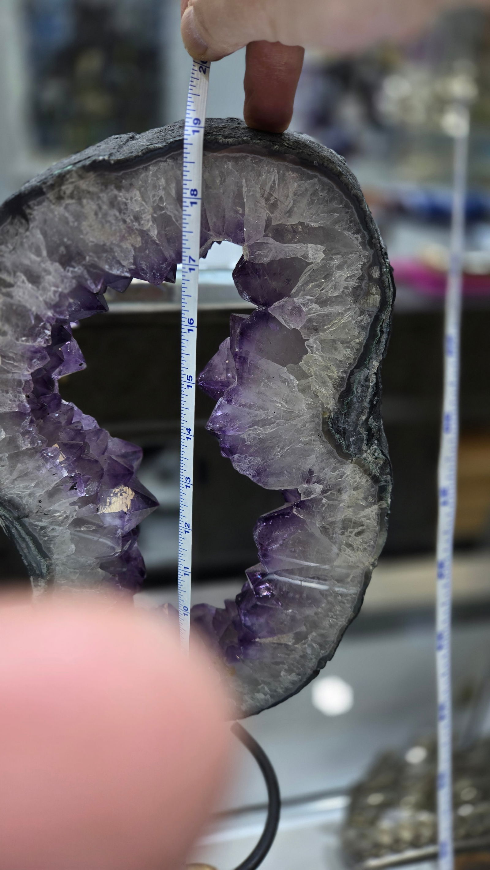 HUGE AMETHYST RING ON A STAND - 3