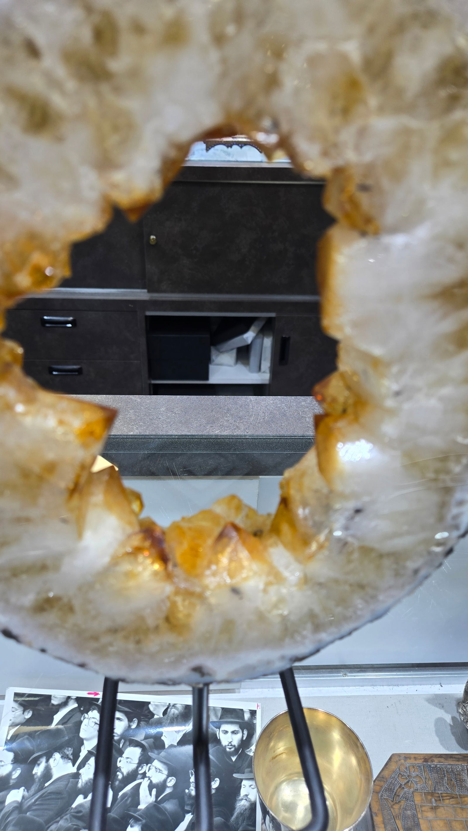 CITRINE RING ON A STAND - 2