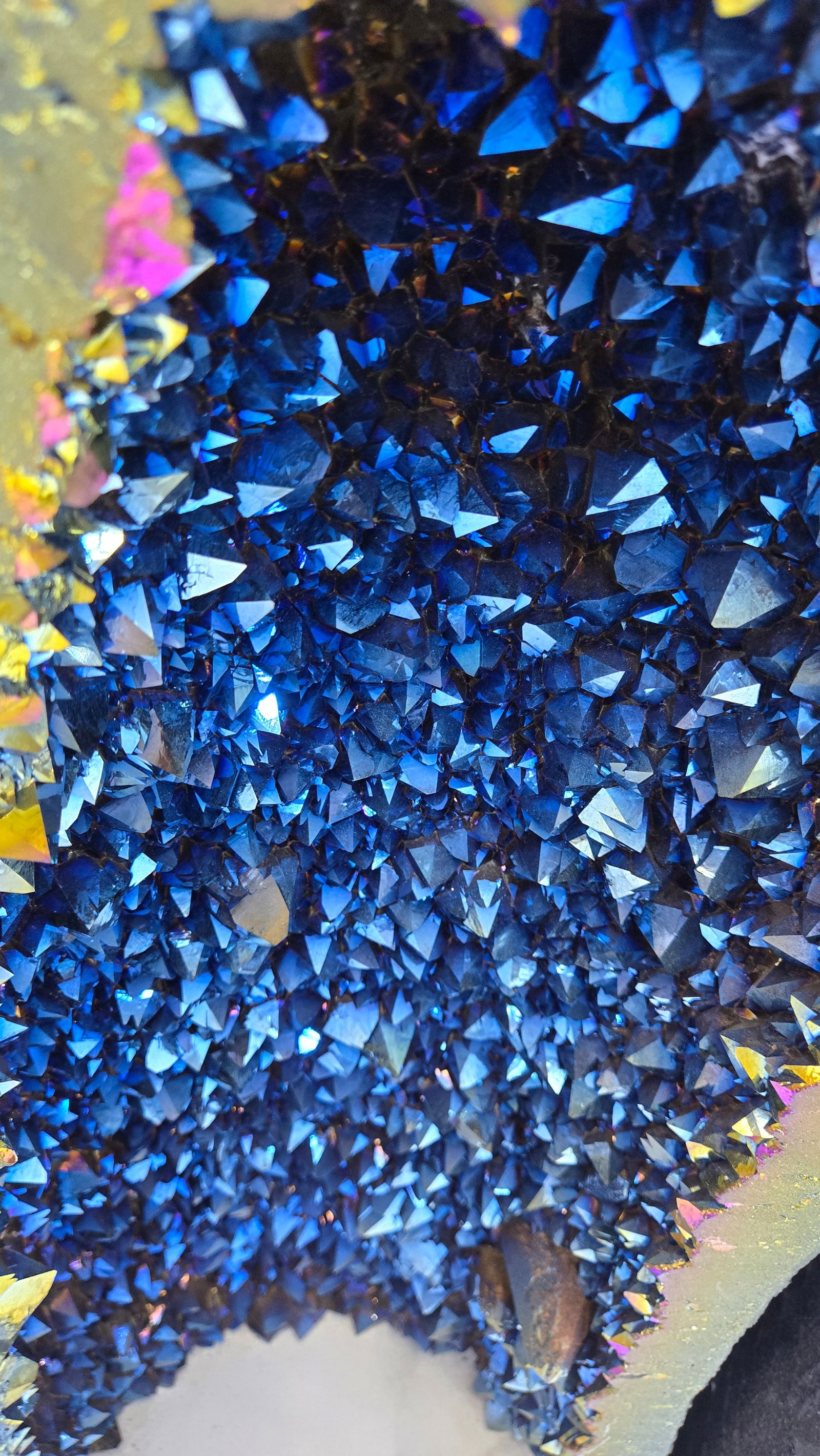 AMETHYST GEODE. TITANIUM PLATED GOTHIC LOOK - 2