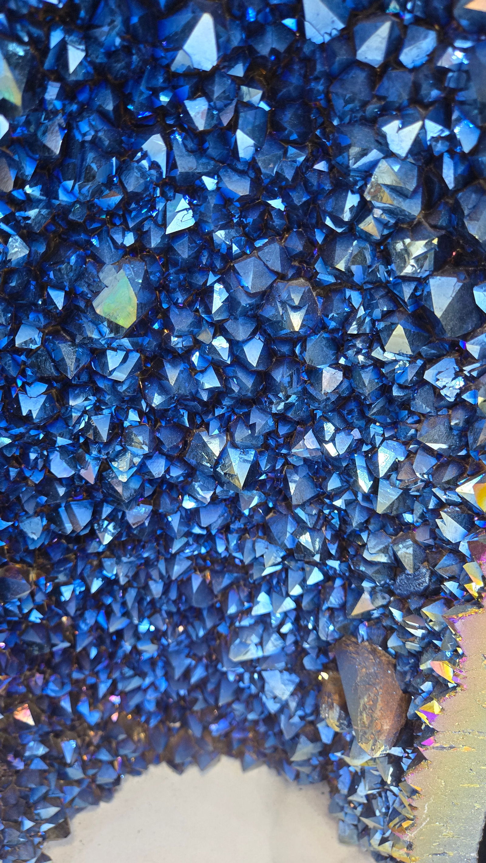 AMETHYST GEODE. TITANIUM PLATED GOTHIC LOOK - 3