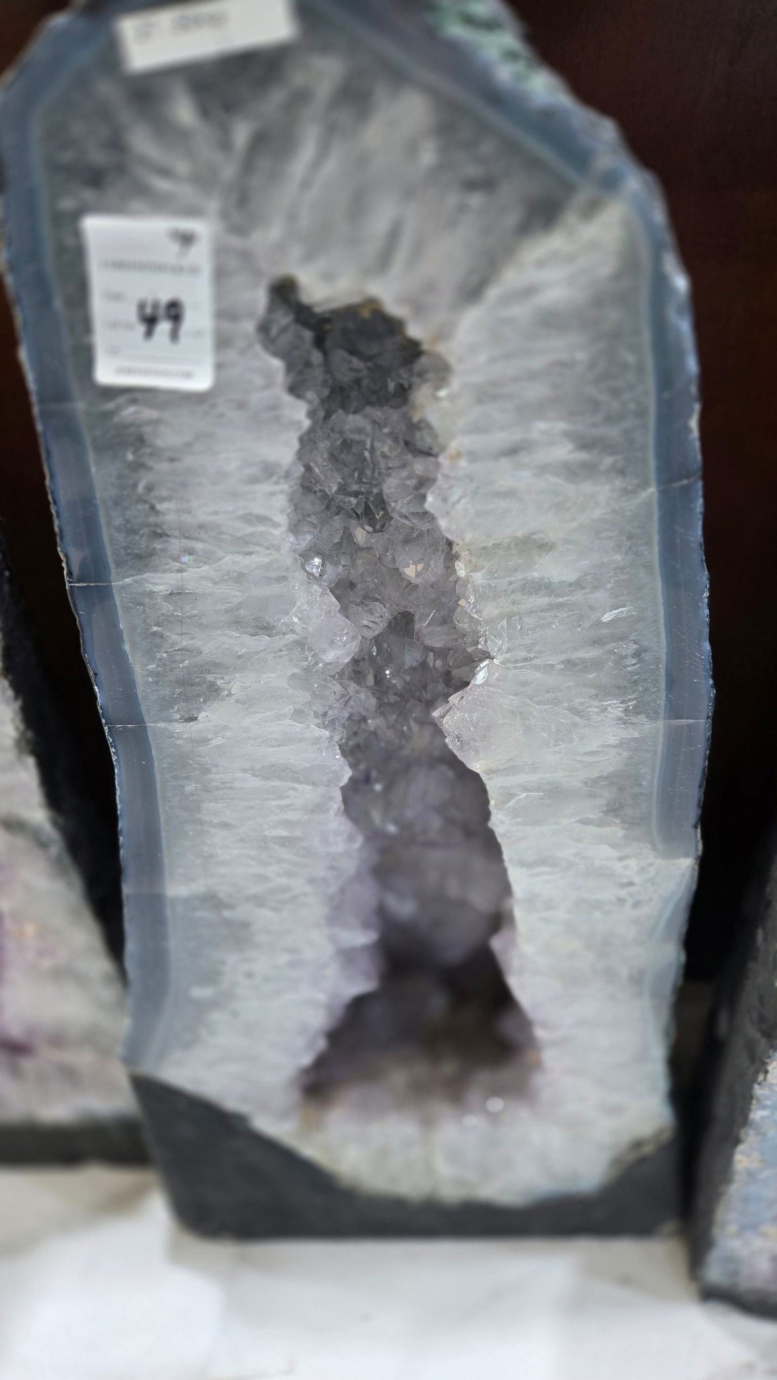 A LARGE AMETHYST CATHEDRAL POLISHED EDGES - 2