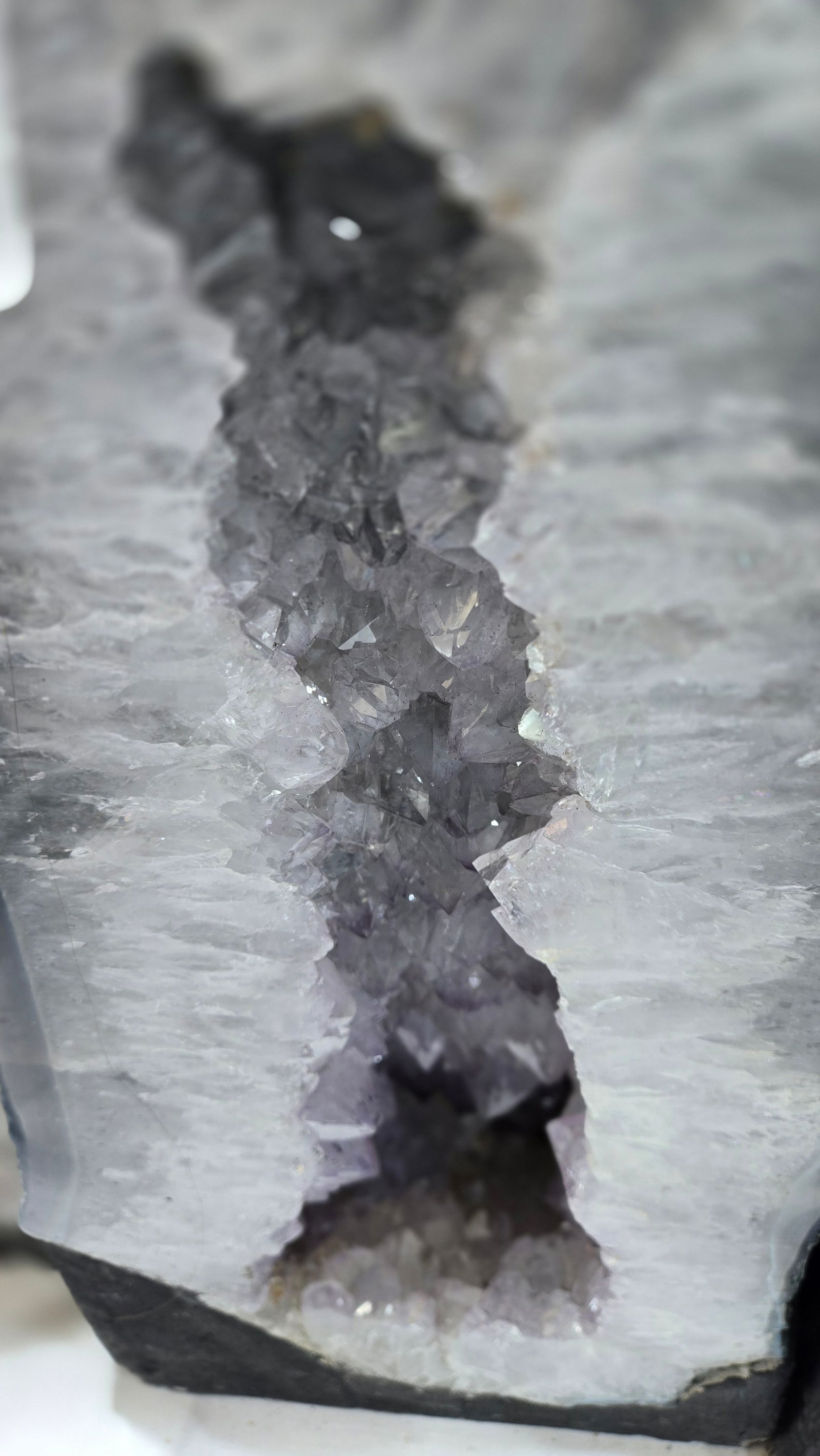 A LARGE AMETHYST CATHEDRAL POLISHED EDGES - 3