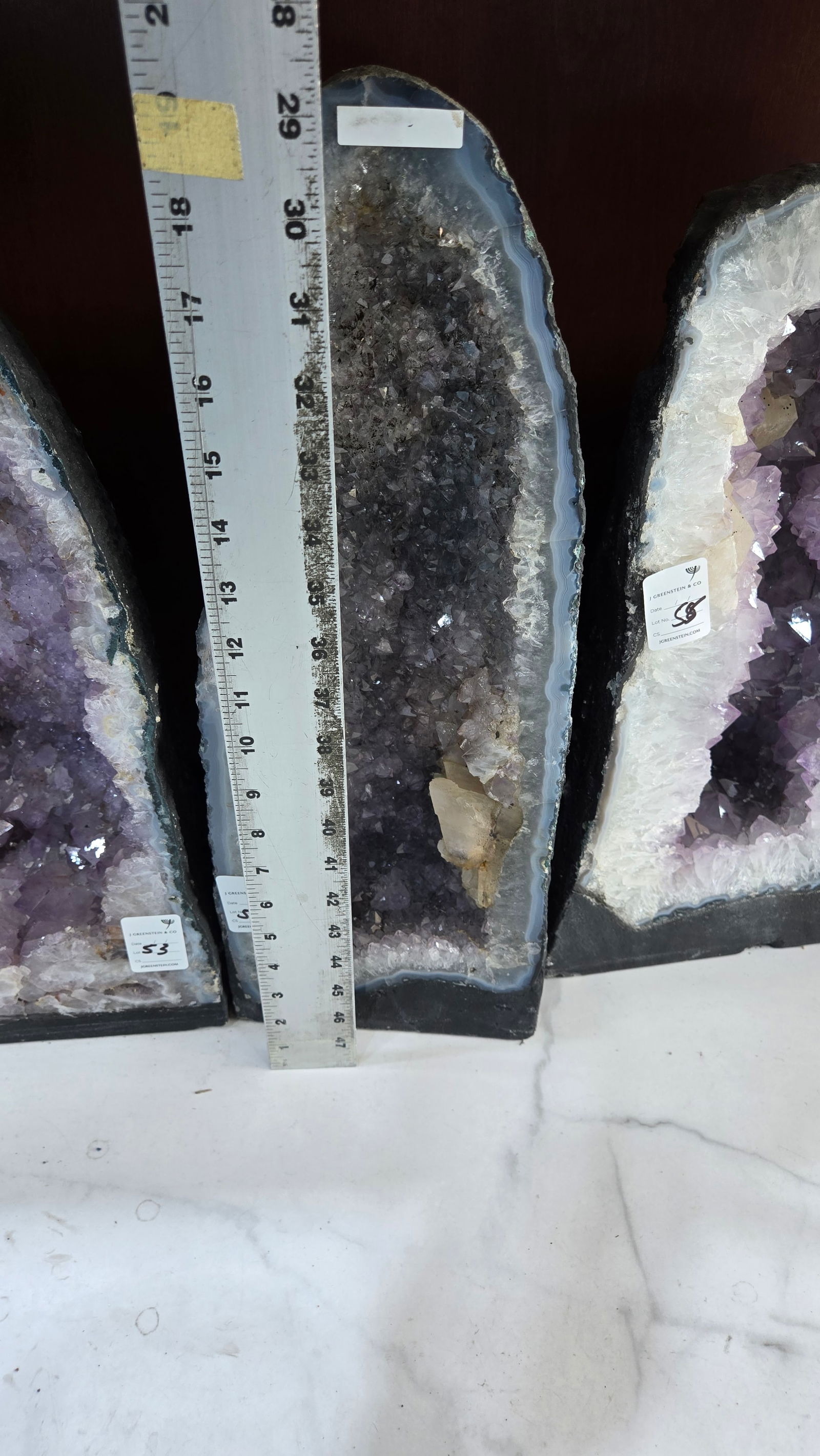A LARGE AMETHYST CATHEDRAL POLISHED EDGES - 2