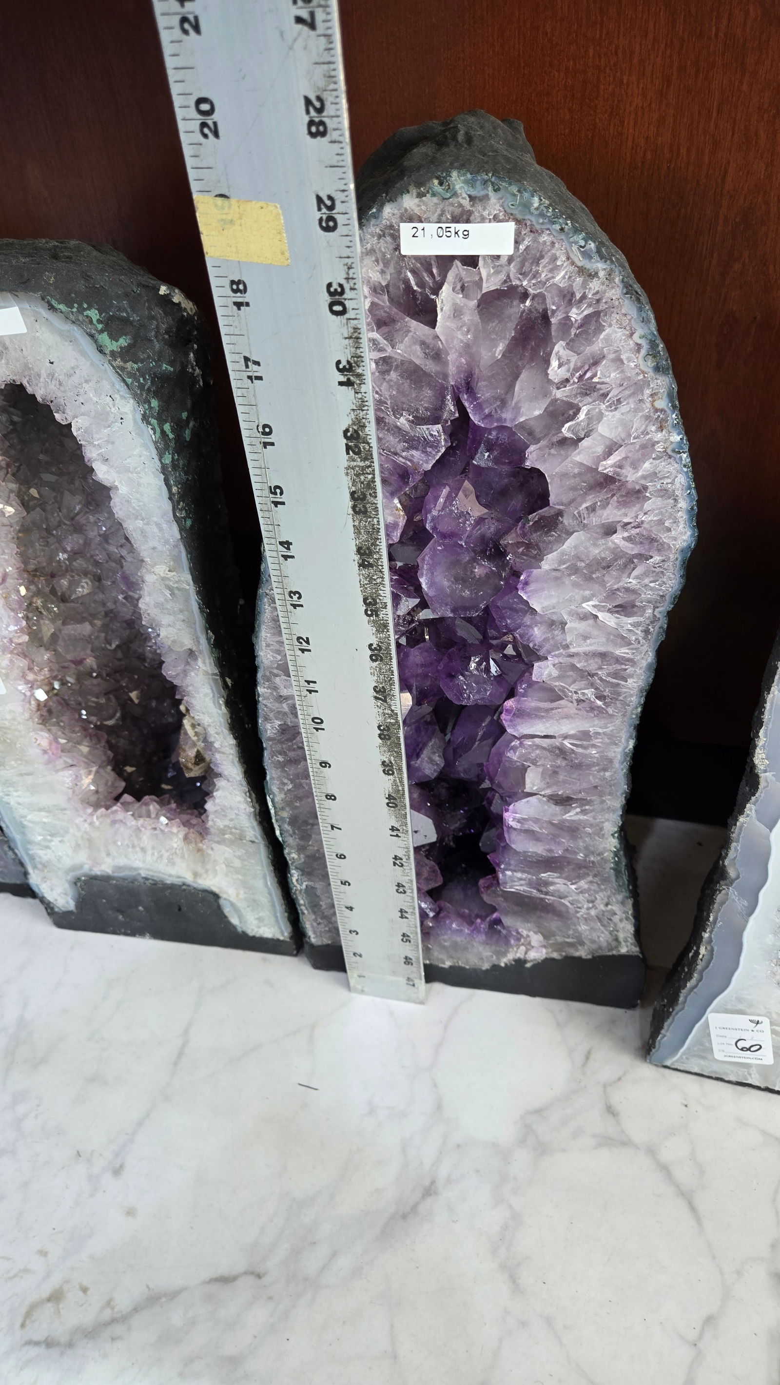 A LARGE AMETHYST GEODE POLISHED EDGES - 3