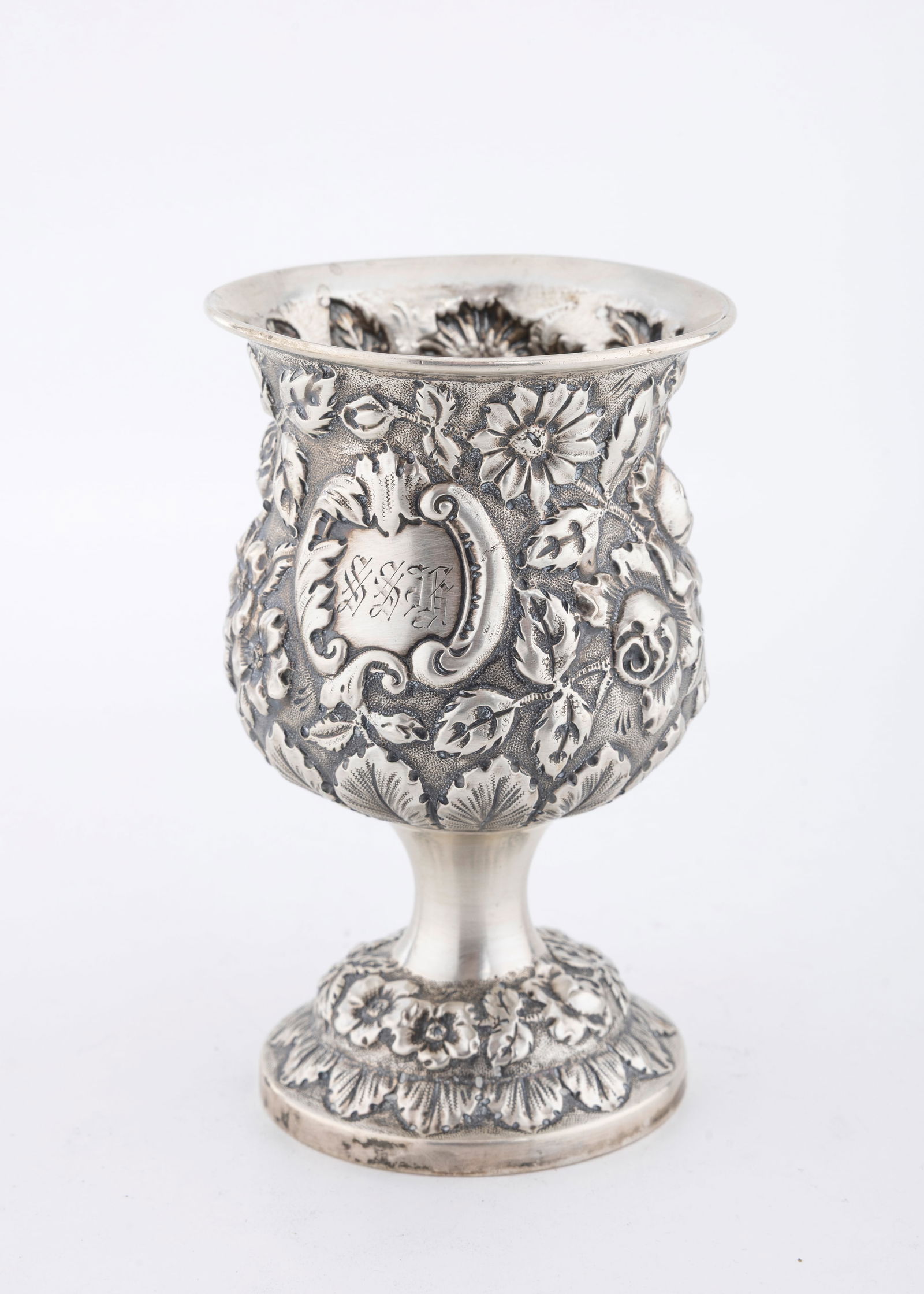 A STERLING SILVER REPOUSEE GOBLET BY STEIFF (1 of 1)