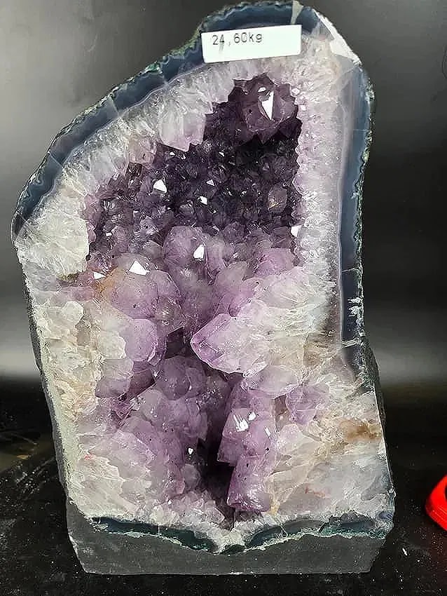 AMETHYST CATHEDRAL GEODE WITH POLISHED EDGES (1 of 3)