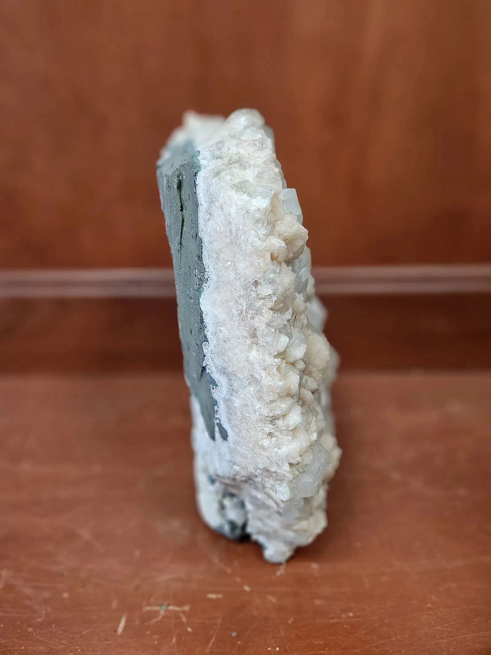 A MASSIVE APOPHYLLITE SPECIMEN WITH STILBITE - 2