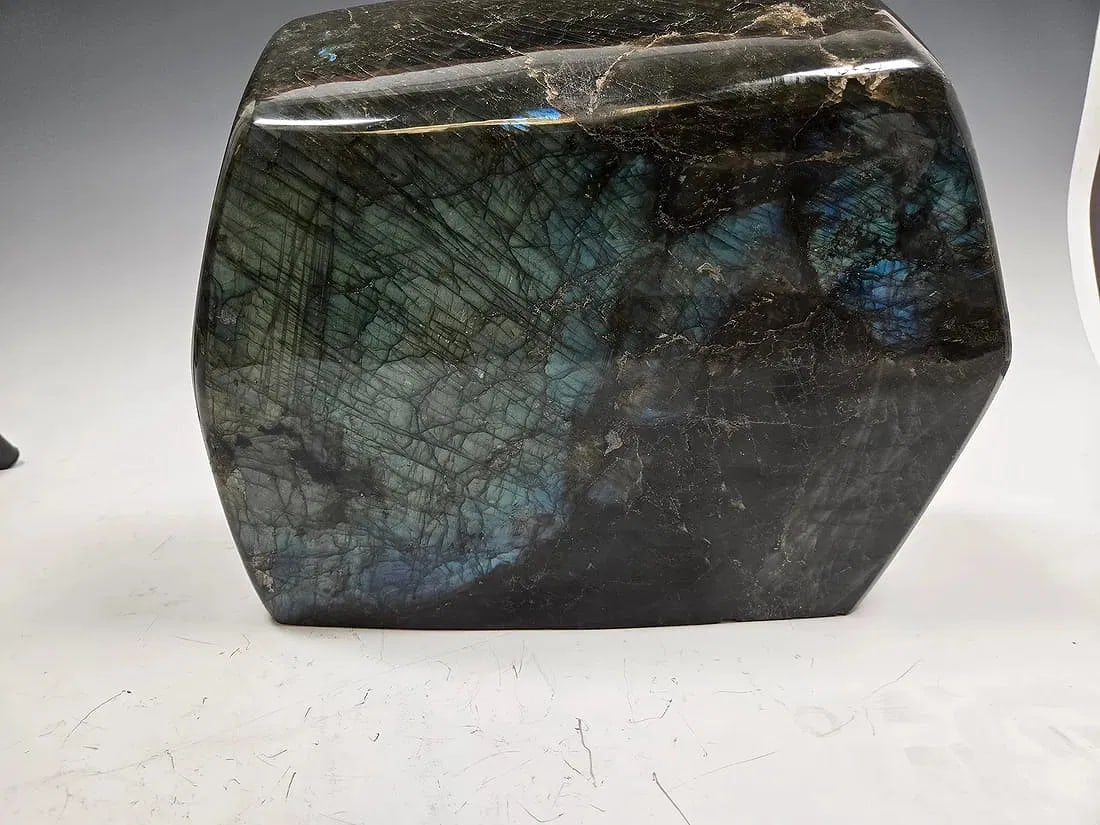 A MASSIVE POLISHED LABRADORITE SPECIMEN. - 2