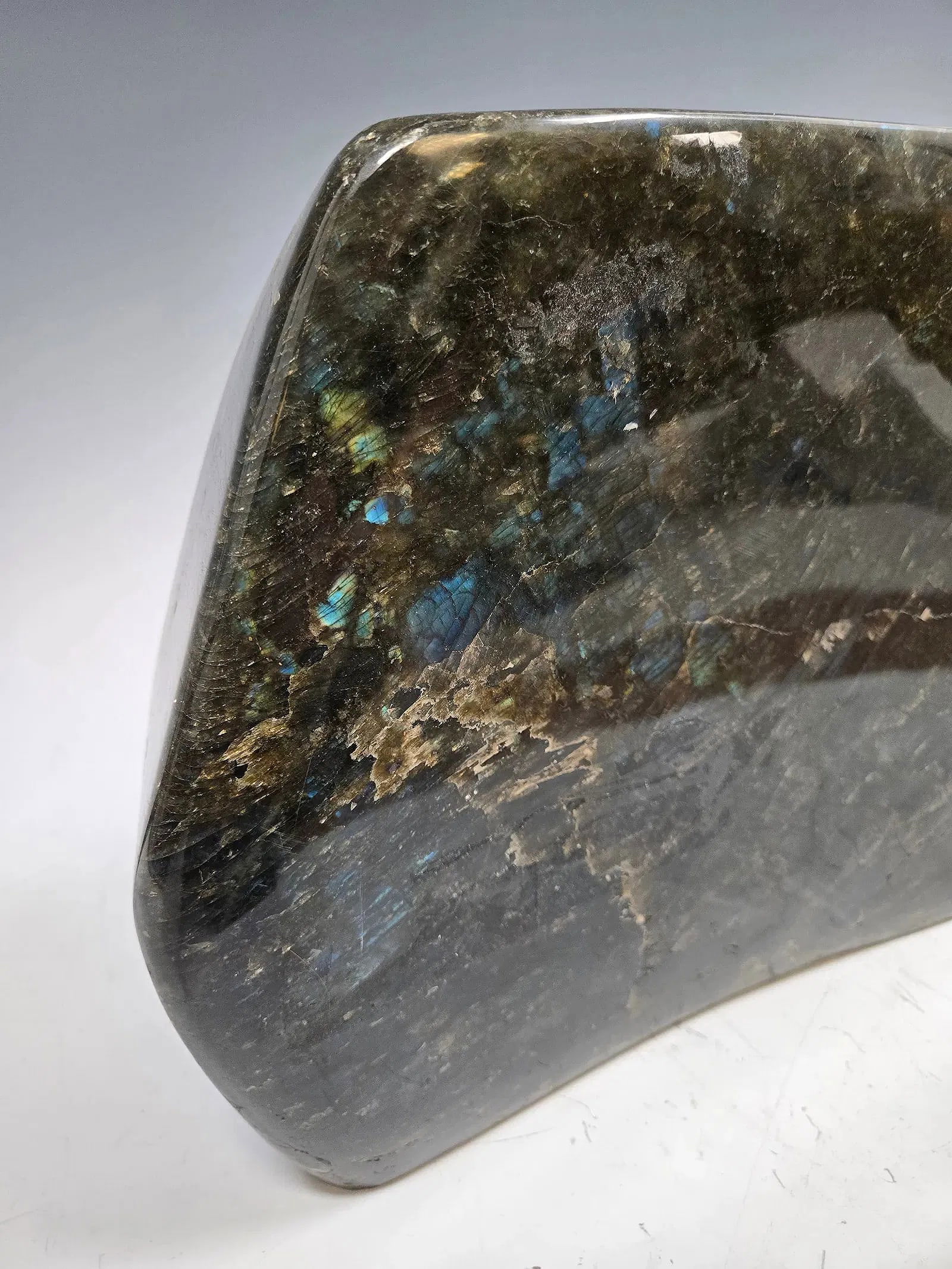 A MASSIVE POLISHED LABRADORITE SPECIMEN. - 5