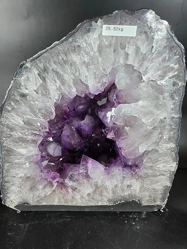 AMETHYST CATHEDRAL GEODE WITH POLISHED EDGES (1 of 3)