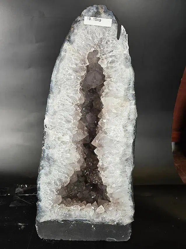 AMETHYST CATHEDRAL GEODE WITH POLISHED EDGES (1 of 4)