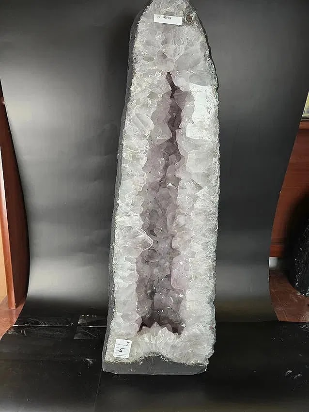 AMETHYST CATHEDRAL GEODE WITH POLISHED EDGES (1 of 5)