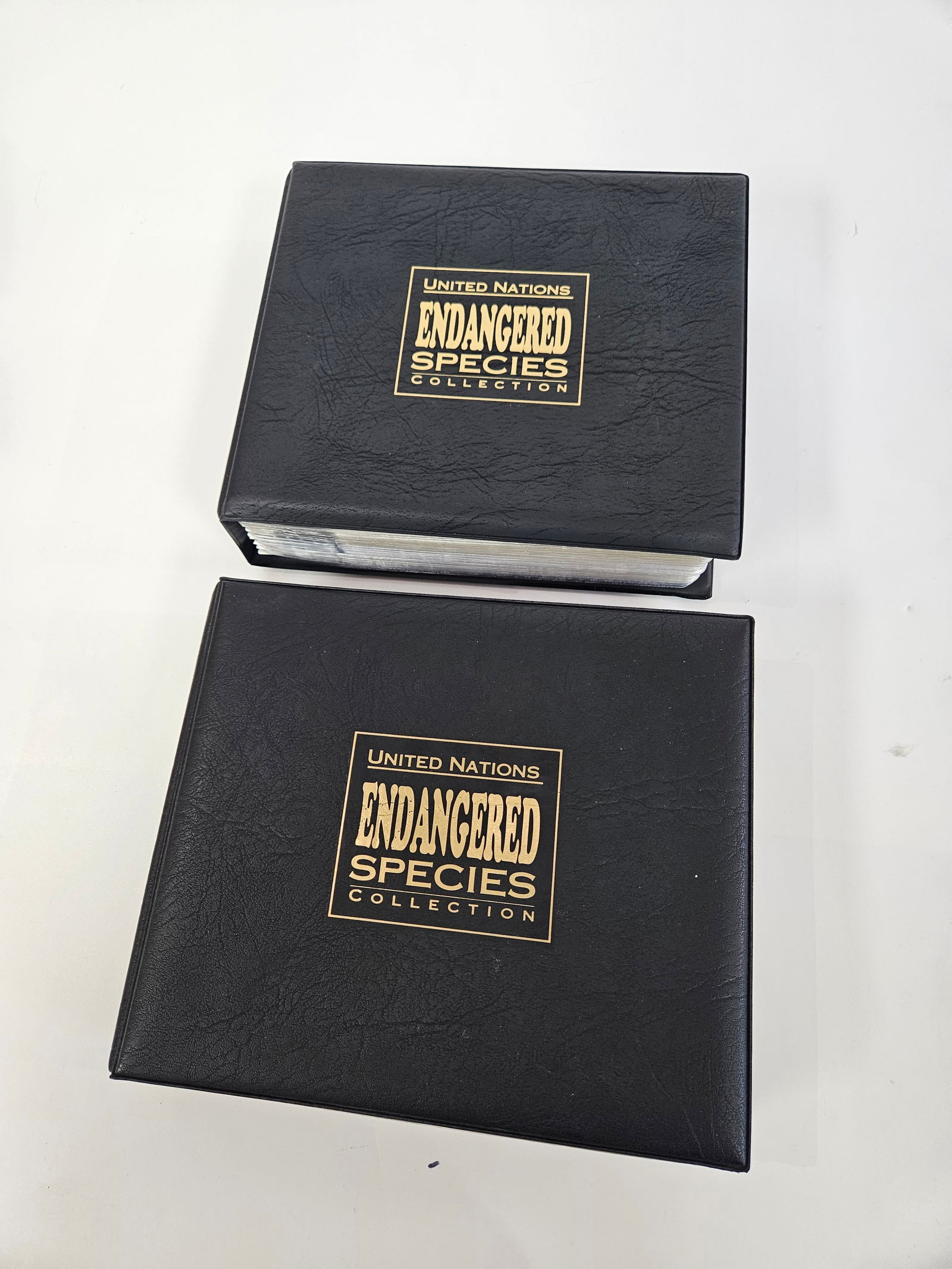 A LARGE COLLECTION OF THE UNITED NATIONS ENDANGERES SPECIES FDC: Consisting of two albums filled with the first day covers of the endangered species.