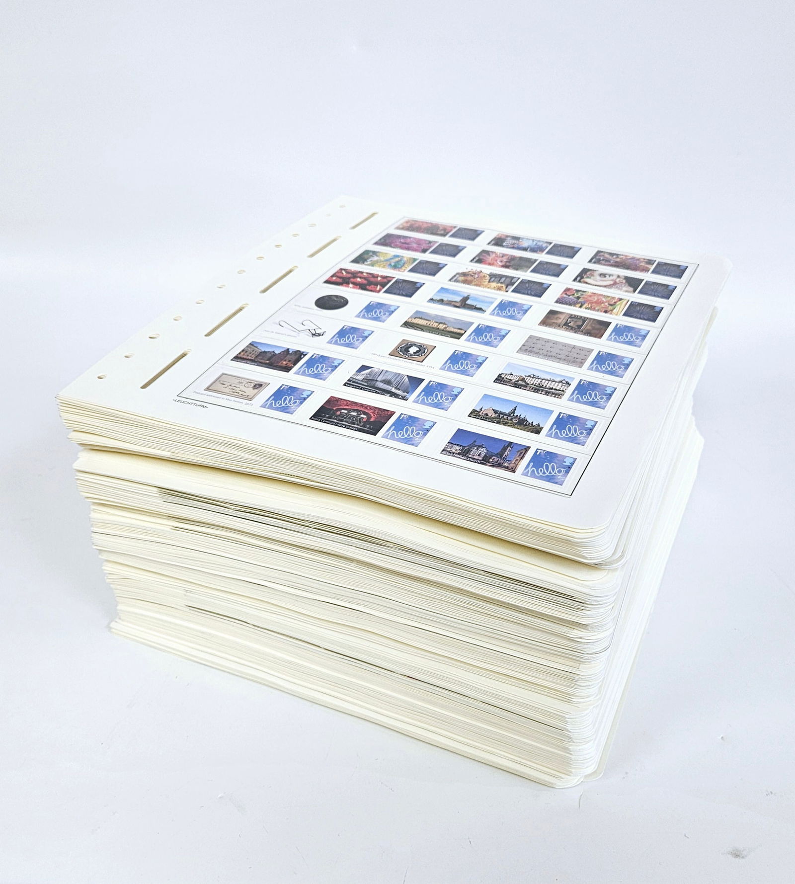 A COLLECTION OF OVER 300 ALBUM SHEETS OF GREAT BRITAIN MINT STAMPS (1 of 19)