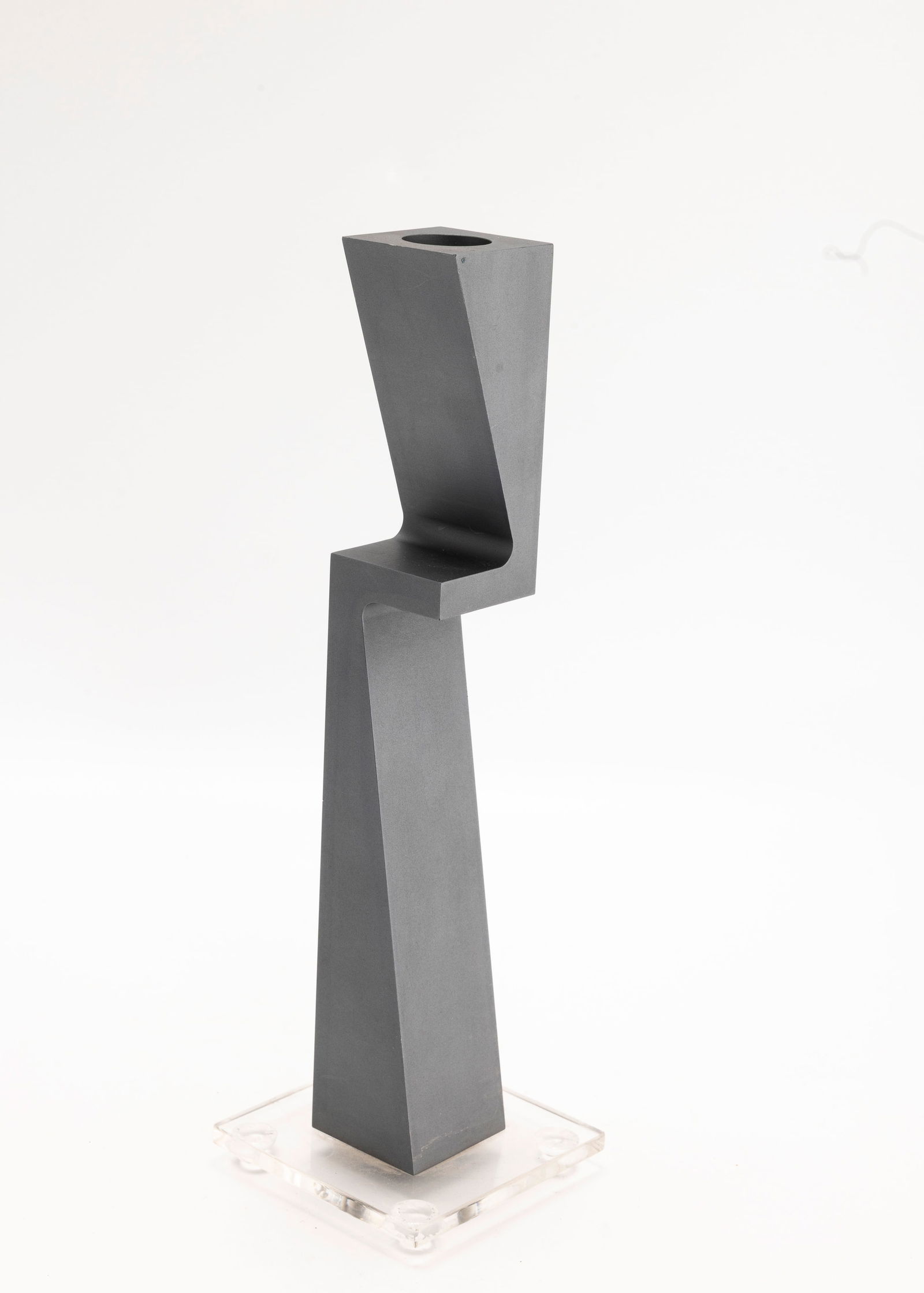 A HAVDALLAH CANDLE HOLDER BY ZELIG SEGAL. Israel, c. 1970: Israel, c. 1970. Abstract in form. Hand signed Z. Segal. 9.7" tall.