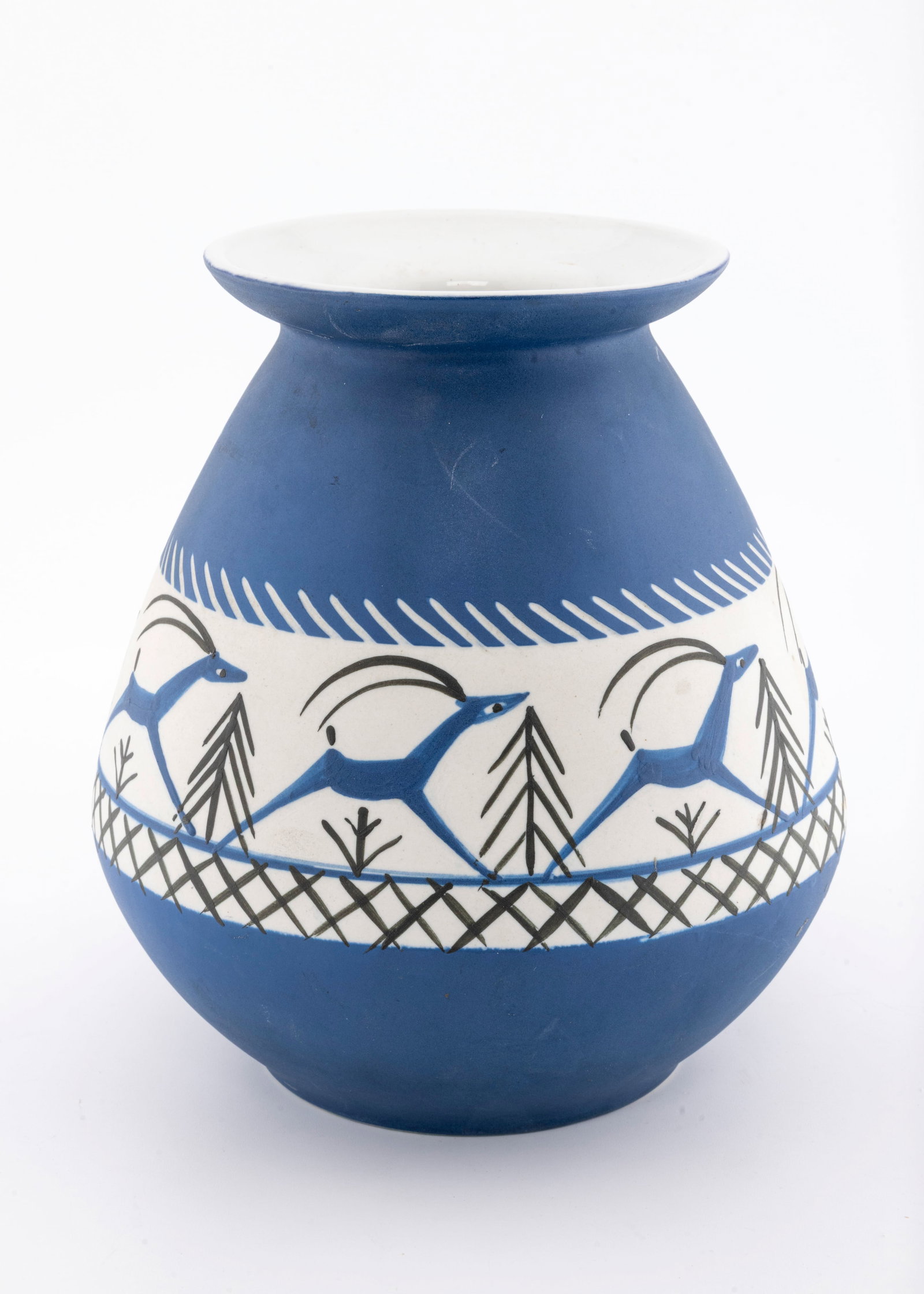 A HAND PAINTED VASE BY LAPID, ISRAEL (1 of 3)