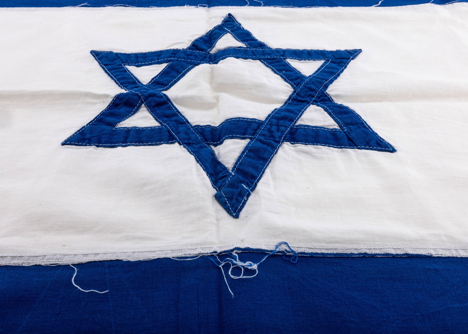 AN EARLY ISRAEL FLAG - 2