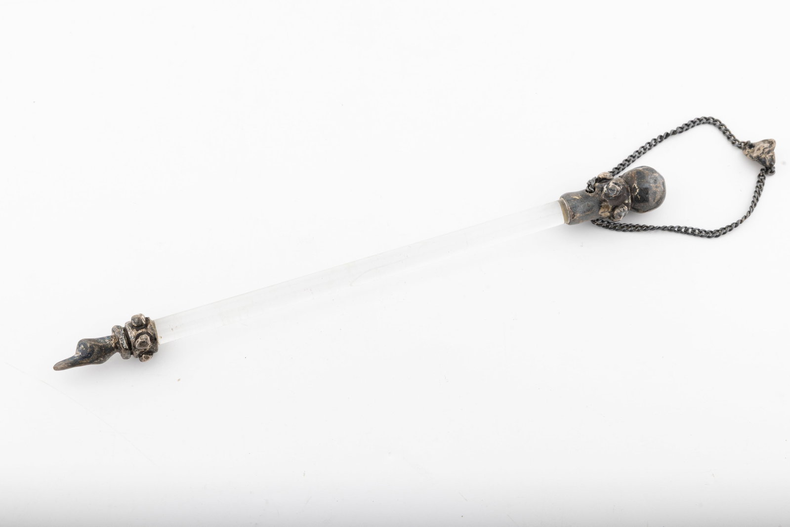 A SILVER AND PLEXIGLASS TORAH POINTER. Israel, modern. (1 of 3)