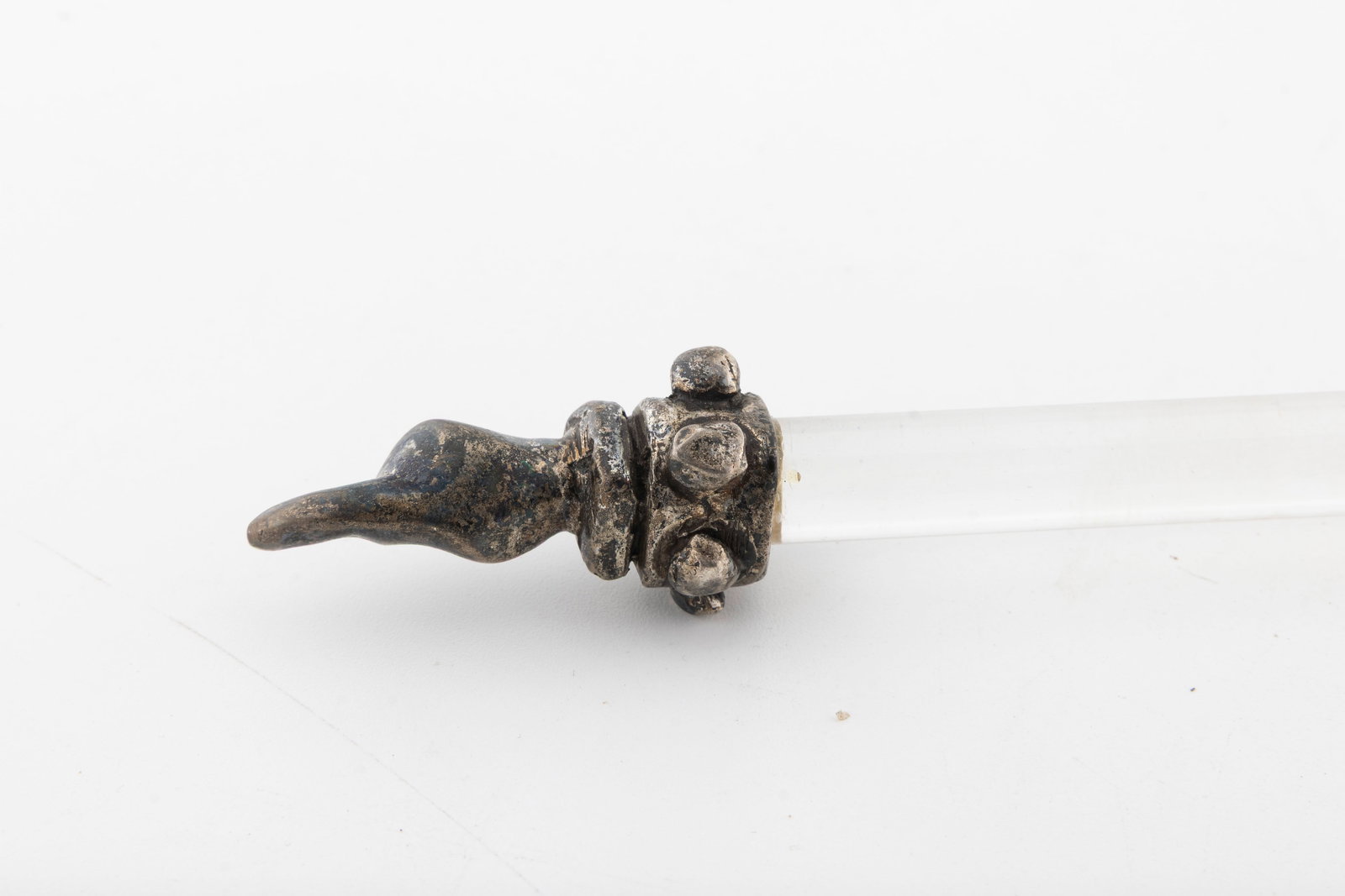 A SILVER AND PLEXIGLASS TORAH POINTER. Israel, modern. - 3