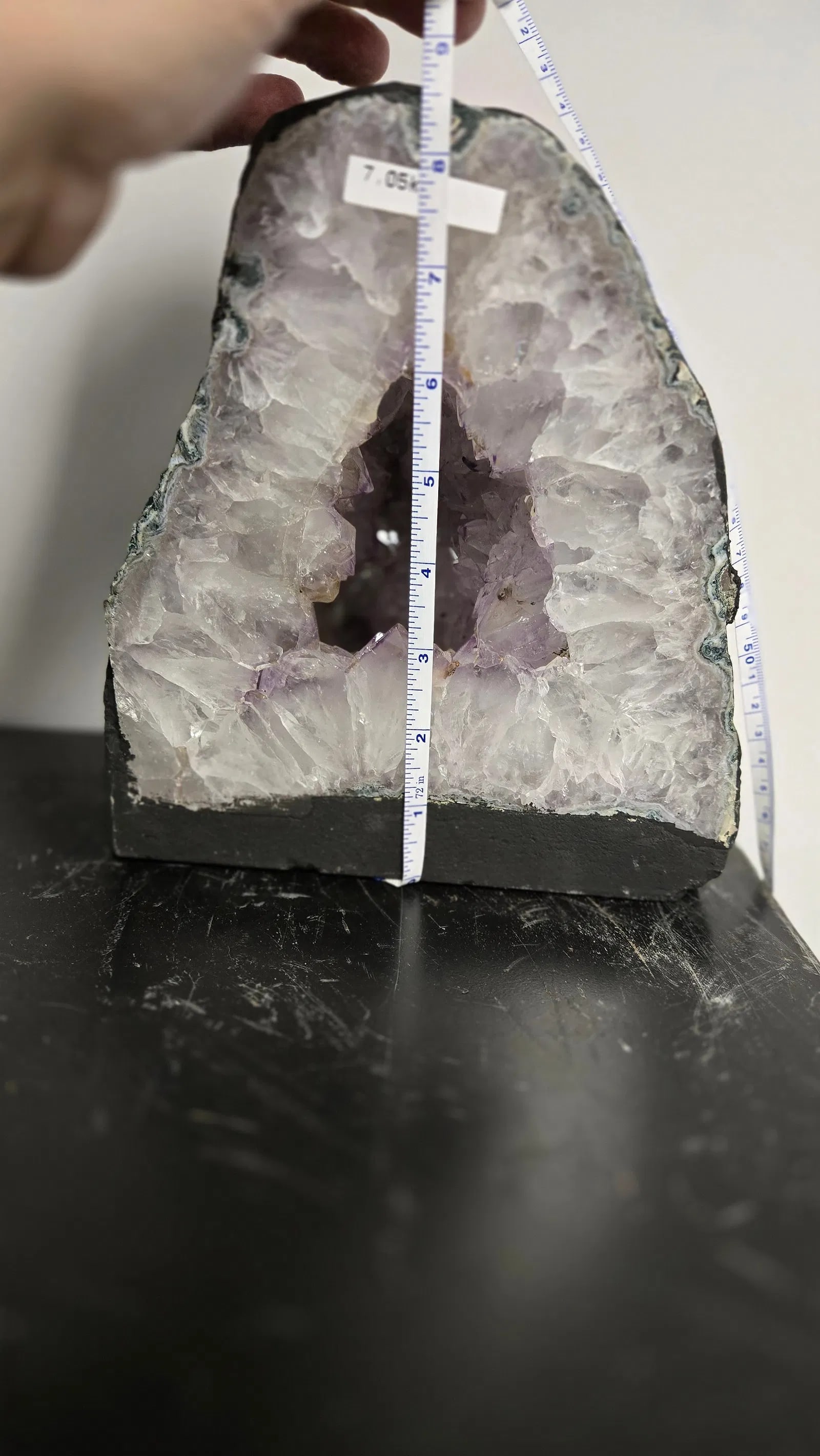 AMETHYST GEODE WITH POLISHED EDGES CATHEDRAL - 2