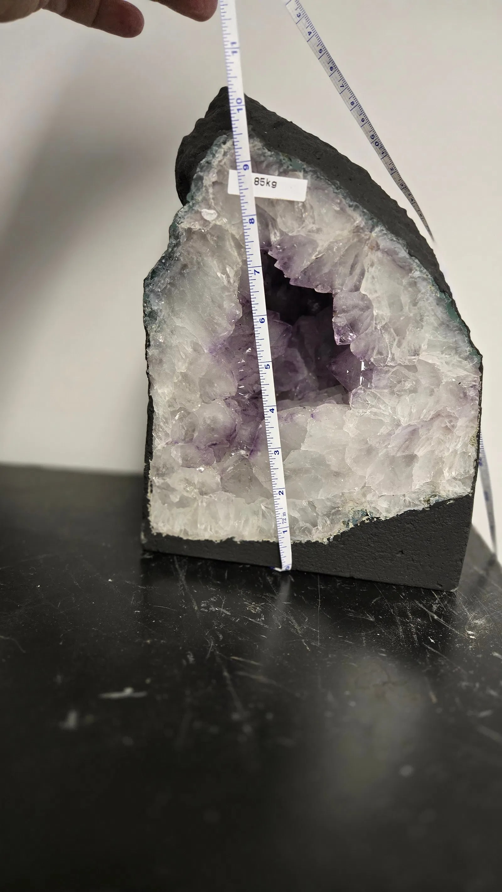AMETHYST GEODE WITH POLISHED EDGES CATHEDRAL - 3