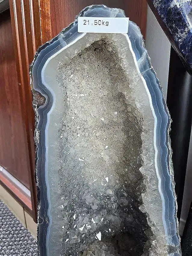 AMETHYST CATHEDRAL GEODE WITH POLISHED EDGES - 3