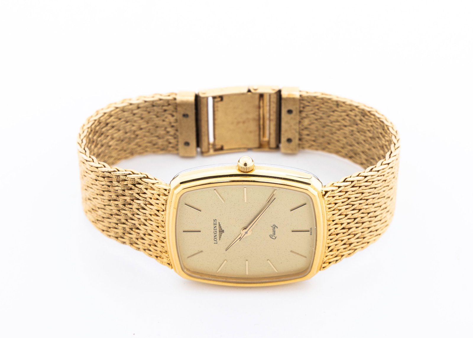 A VINTANGE LONGINES GOLD PLATED MEN'S WATCH: Gold plated Men's Limoges watch. Made in France.